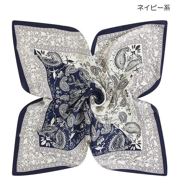 【20％OFFクーポン！6/10(水)限定】JS FASHION 大判 スカーフ 60×60cm 全4柄 ペイ...