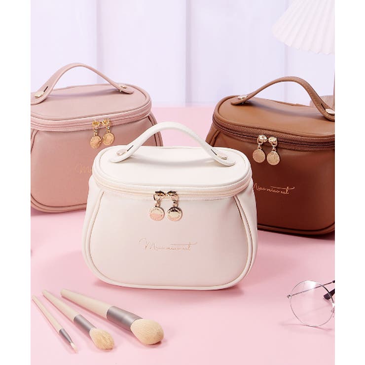 ninon ポーチ メイクポーチ 化粧 化粧ポーチ 化粧品入れ 小物入れ かわいい 小物 入れ 小さめ かわいい 推し活 マチ付き 可愛い 女の子 韓国 黒 軽量 携帯 中学生 高校生 子ども コスメ 旅行 ガジェット PUレザー バッグ・鞄 shoplistselect-10262891 SHOPLIST サンプル画像2
