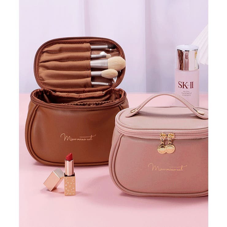 ninon ポーチ メイクポーチ 化粧 化粧ポーチ 化粧品入れ 小物入れ かわいい 小物 入れ 小さめ かわいい 推し活 マチ付き 可愛い 女の子 韓国 黒 軽量 携帯 中学生 高校生 子ども コスメ 旅行 ガジェット PUレザー バッグ・鞄 shoplistselect-10262891 SHOPLIST サンプル画像3