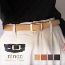 ninon ベルト レディース メンズ 穴なし ビジネス ゴルフ 大きいサイズ カジュアル 細 ワンピース用 おしゃれ 細ベルト 細い 黒 長さ デニム ジーン...