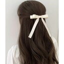 【マラソン期間中 5%OFFクーポン】SHEPP サテンリボンクリップ ヘアアクセサリー