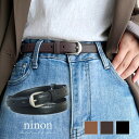 ninon ベルト レディース メンズ 牛革 ビジネス カジュアル ビジネスベルト 大きいサイズ バックル 細い ジーンズ 黒 スーツ おしゃれ ゴルフ ベルト...