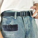 ninon ベルト レディース メンズ 穴なし カジュアル カジュアルベルト 大きいサイズ 太め 太 黒 おしゃれ 長さ デニム コーデ ジーンズ 太い 太ベル...