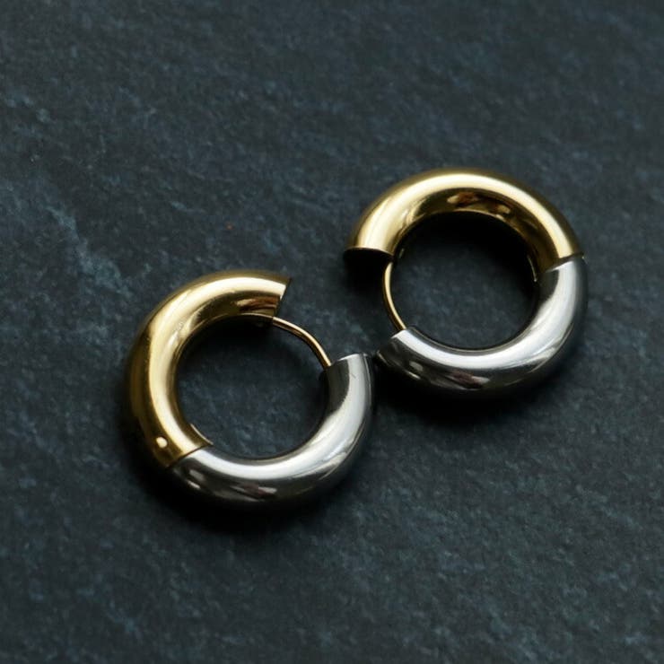 Vita Felice ゴールド×シルバーリングピアス アクセサリー