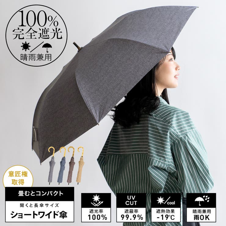 Vita Felice 晴雨兼用ショートワイド傘（ダンガリープリント） 小物