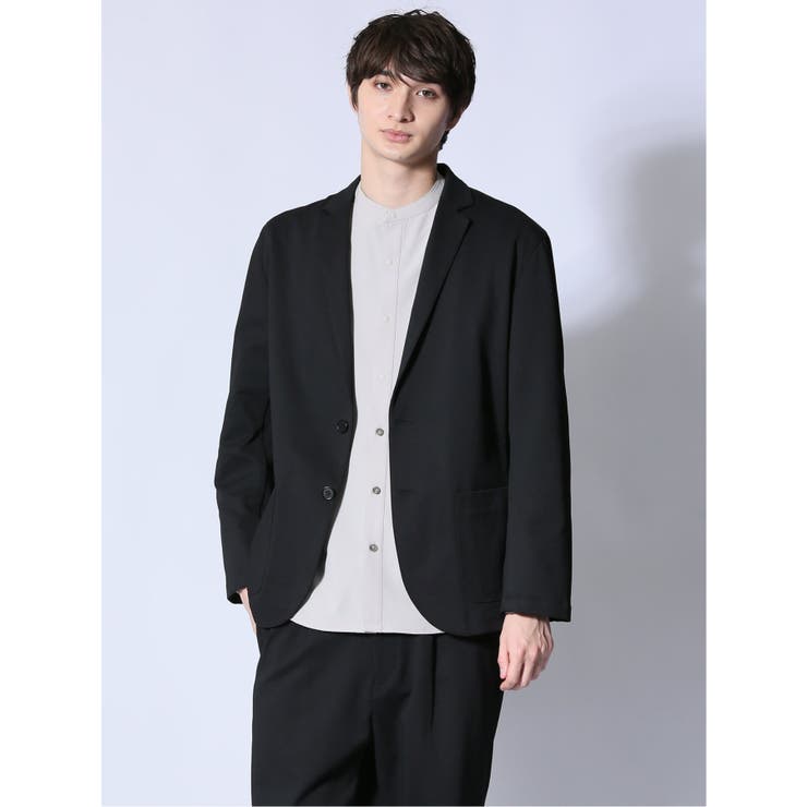 【10%OFFクーポン!11/27(木)1:59まで】TAKA-Q MEN circle motion JERSEY 2ボタンジャケット(セットアップ可能) ア...