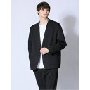 【マラソン期間中 5%OFFクーポン】TAKA-Q MEN circle motion JERSEY ノーカラージャケット(セットアップ可能) アウター(コート・ジャケットなど)