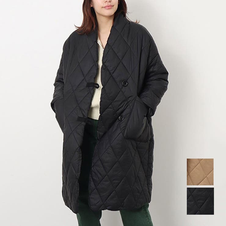 【10％OFFクーポン！1/16(金)1:59まで】STYLEBLOCK キルティングコート ジャケット ブルゾン ロング丈 長袖 中綿 秋 冬 春 アウター レディース ネイビー カーキ アウター(コート・ジャケットなど)