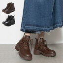 STYLEBLOCK ショートブーツ レースアップブーツ ラウンドトゥ 太ヒール 歩きやすい レザー調 黒 ブーツ シューズ 靴 レディース ブラック ブラウン シューズ・靴