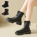STYLEBLOCK ショートブーツ ブーツ 太ヒール チャンキーヒール レザー調 歩きやすい シューズ 靴 レディース ブラウン ブラック シューズ・靴