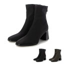 STYLEBLOCK ショートブーツ ブーツ 太ヒール 歩きやすい チャンキーヒール レザー調 シューズ 靴 レディース ブラック グリーン シューズ・靴
