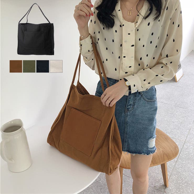STYLEBLOCK トートバッグ ショルダーバッグ レディース エコバッグ 大きめ a4 布 キャンバス 通勤 肩掛け 選択可能 無地 コットン 白 鞄 ベージュ ブラウン ダークグリーン ブラック バッグ・鞄