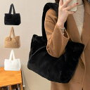 【7/11 1:59まで 5%OFFクーポン】STYLEBLOCK トートバッグ バッグ ファー 肩掛け 無地 大きい 鞄 レディース ブラック ホワイト カー...