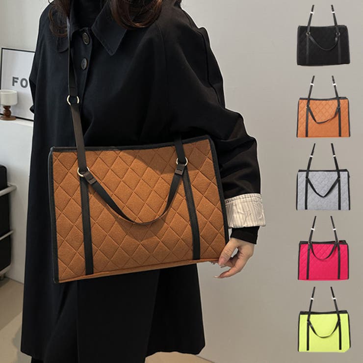 【10％OFFクーポン！11/27(木)1:59まで】STYLEBLOCK トートバッグ ショルダーバッグ キルティング A4 大きい 肩掛け バッグ 鞄 レディース ブラック グレー レッド イエロー ブラウン バッグ・鞄
