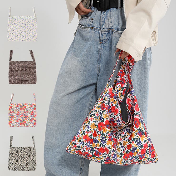 【10％OFFクーポン！11/27(木)1:59まで】STYLEBLOCK トートバッグ バッグ 布 総柄 花柄 肩掛け 斜めがけ A4 大きい 鞄 レディース レオパード ブラウン フラワー レッド レオパード ベージュ バッグ・鞄