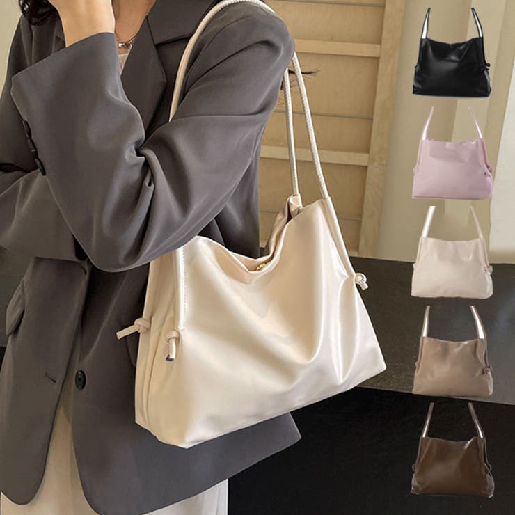 【10％OFFクーポン！11/27(木)1:59まで】STYLEBLOCK ショルダーバッグ バッグ レザー調 肩掛け 無地 鞄 レディース ブラック ピンク オフホワイト カーキ ブラウン バッグ・鞄