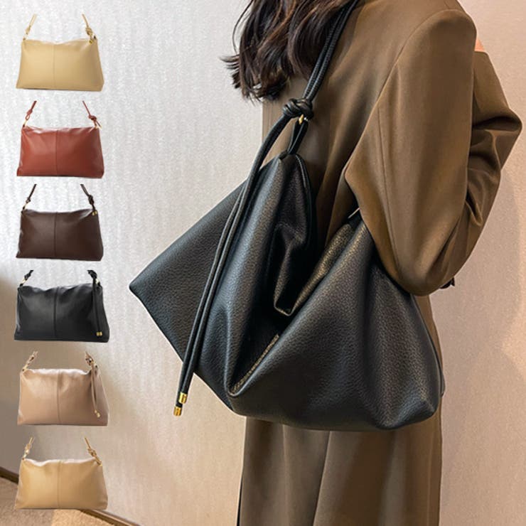 STYLEBLOCK ショルダーバッグ バッグ 肩掛け PUレザー 合皮 無地 A4 大きい 鞄 レディース アプリコッ..