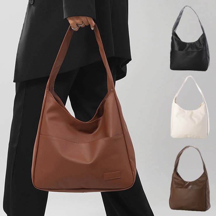 STYLEBLOCK ショルダーバッグ バッグ レザー調 肩掛け 無地 鞄 レディース ブラック ホワイト ブラウン バッグ・鞄