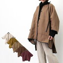 STYLEBLOCK ポンチョ コート 冬 秋 無地 パイピング ノーカラー ウールタッチ ハーフ アウター レディース アイボリー ベージュ グレージュ ブラウン バーガンディ 冬先行 アウター(コート・ジャケットなど)