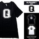 T-LINK 英文字 Tシャツ アルファベット 半袖 【 Q 】2カラー メンズ レディース ユニセックス デザイン おしゃれ ネタ Tシャツ パロディ おもし...