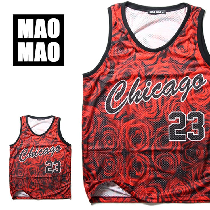 T-LINK 総柄デザイン 薔薇 メッシュバスケットシャツ メンズ ポリエステル100% 春夏用 S-XL大きいサイズ バックプリント メッシュ タンクトップ ...