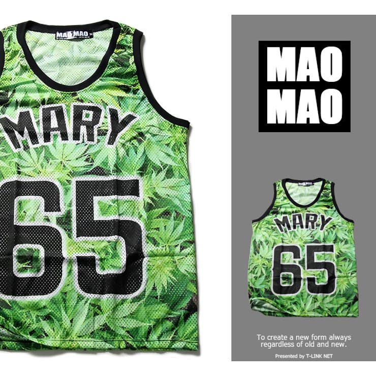 T-LINK マリファナ柄 メッシュバスケットシャツ メンズ ポリエステル100% 春夏用 S-Lメッシュバスケットシャツ メッシュ タンクトップ ストリート系...