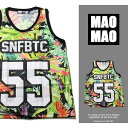 T-LINK ボタニカル柄 メッシュバスケットシャツ メンズ ポリエステル100% 春夏用 S-Lメッシュ タンクトップ ストリート系 ゲームシャツ ダンス衣装...