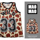 T-LINK キリン柄 メッシュバスケットシャツ メンズ ポリエステル100% 春夏用 S-Lメッシュ タンクトップ ストリート系 ゲームシャツ ダンス衣装 メ...