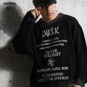 ONE 4 PREMIUM クルーネック セーター メンズ クルーネックニット レディース 春ニット プルオーバー 畔ニット 畔編み ロゴ スプレー加工 グランジ ニット 白 黒 ゆったり 大きめ 春服 秋服 冬服 韓国ファッション ストリート系 ブラン
