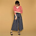 s.i.p ツイルストライプタックドロストワイドパンツ パンツ・ズボン