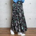 s.i.p デシン小花柄アソートティアードスカート スカート