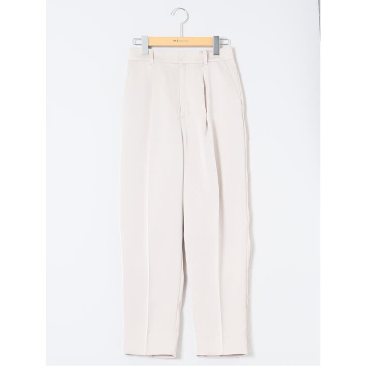 TAKA-Q WOMEN 光沢サテン テーパードパンツ(セットアップ可能) パンツ・ズボン