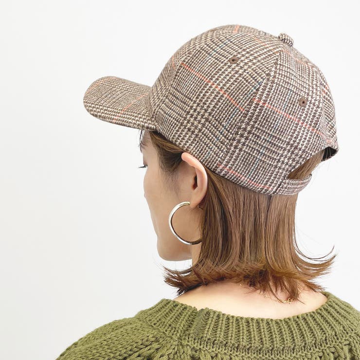 TOKOHANA チェック柄ベーシックデザインキャップ レディース 帽子 キャップ つば広 チェック柄 グレンチェック フリーサイズ ママ 公園 ピクニック 運動会 遠足 ギフト 韓国 秋冬 帽子