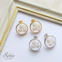 SEMSアクセサリー ニッケルフリー パール クリアドーム ピアス 金属アレルギー 対応 夏 浴衣 シンプル レディース アクセサリー ゴールド シルバーカジュアル プレゼント 女性 大人 かわいい おしゃれ プチプラ 結婚式 オフィス OL アクセサリ