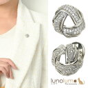 lunolumo キュービックジルコニア ピンブローチ ラペルピン ピンバッチ キラキラ シルバー カジュアル B アクセサリー
