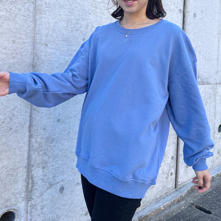 TOKOHANA トレーナー スウェット綿100％薄手薄いオバーサイズ　ゆったり大きいサイズ秋冬韓国ファッションレディース 無地 長袖 おしゃれ 韓国 ベージュ ピンク シンプル かわいい ゆったり 大 shoplistselect-10057789 SHOPLIST サンプル画像3