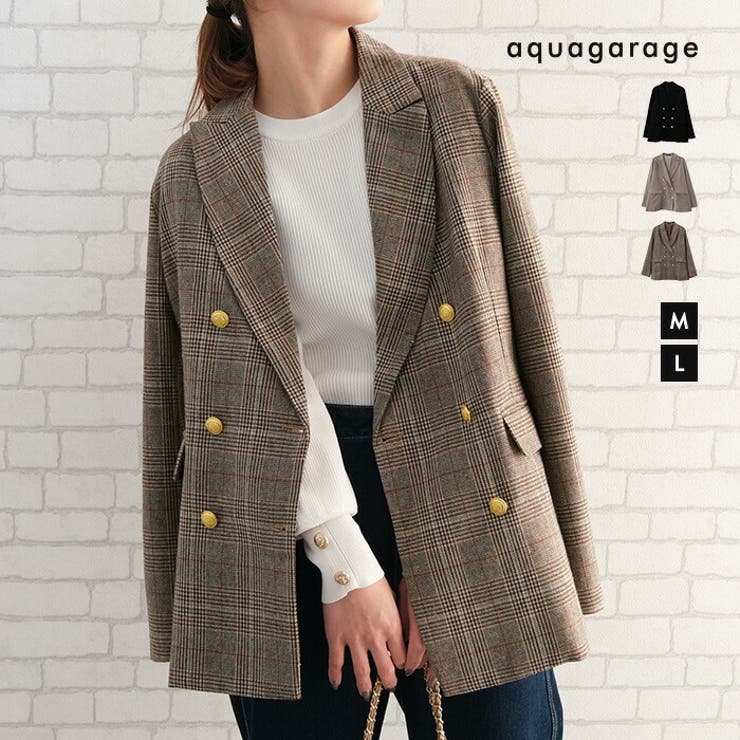 【10％OFFクーポン！11/27(木)1:59まで】aquagarage テーラードジャケット レディース アウター(コート・ジャケットなど)