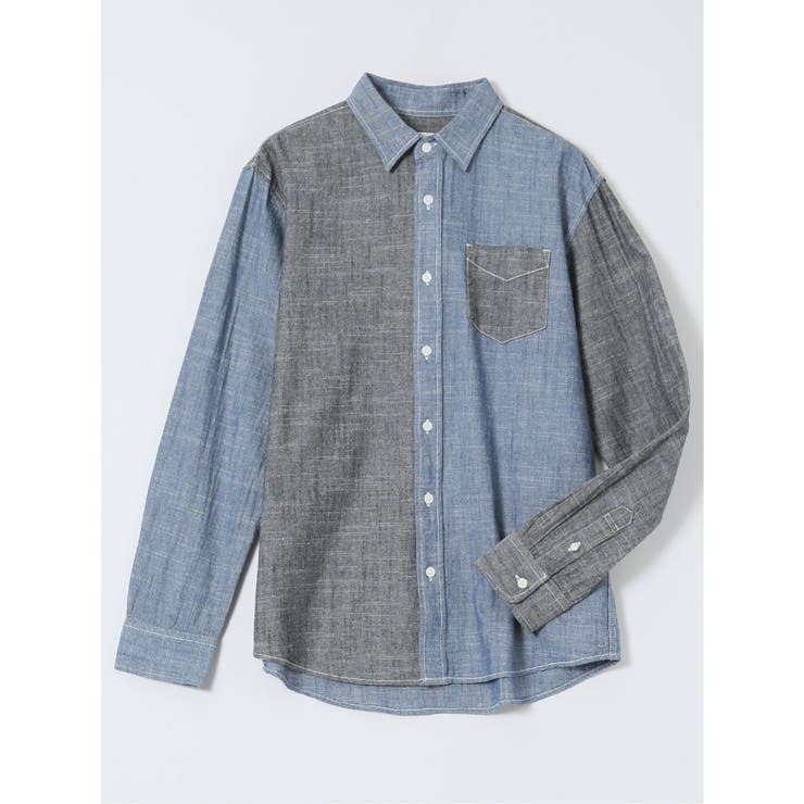 TAKA-Q MEN 【WEB限定】綿ダンガリー レギュラーカラー長袖シャツ トップス