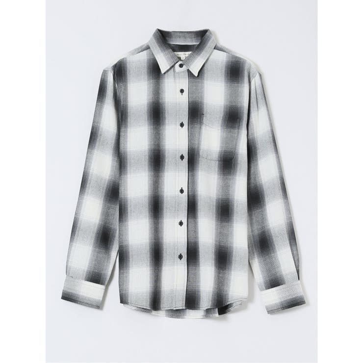 TAKA-Q MEN 【WEB限定】オンブレーチェック レギュラーカラー長袖シャツ トップス