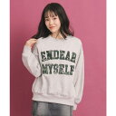 【5/10限定 15%OFFクーポン】PINK-latte カレッジロゴスウェットトップス その他