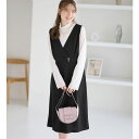 【5%OFFクーポン 9/11 1:59まで】alotta カシュクールデザインジャンパースカート ワンピース・ドレス