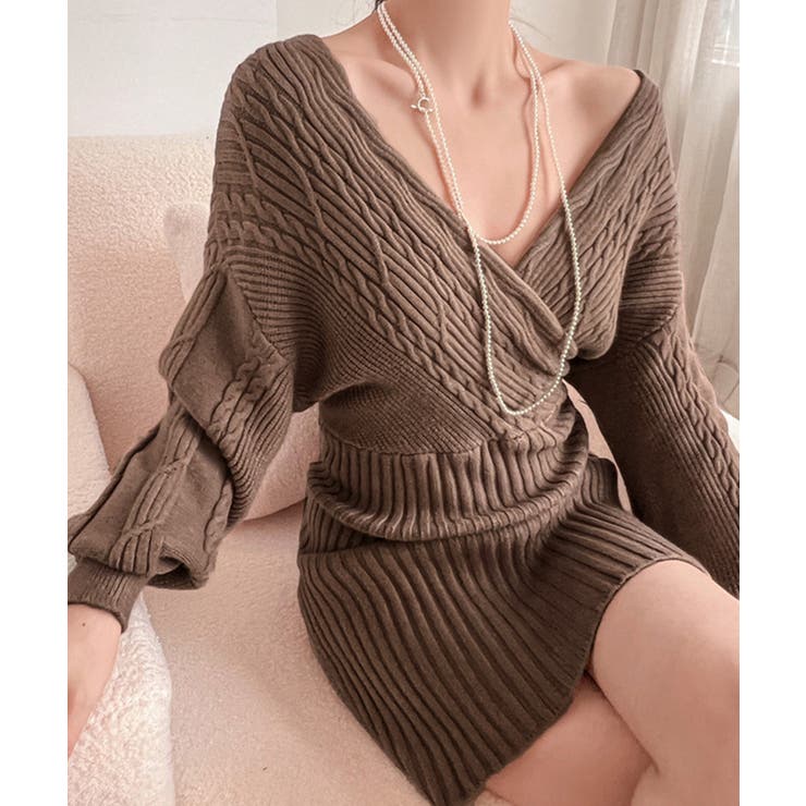 Miniministore ニットミニワンピース 韓国ワンピース秋冬 ワンピース・ドレス