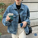 kirakiraShop 【SHOPLIST限定】オーバーサイズデニムジャケット 1色 トップス アウター デニムジャケット Gジャン 羽織り 定番 コットンデ...