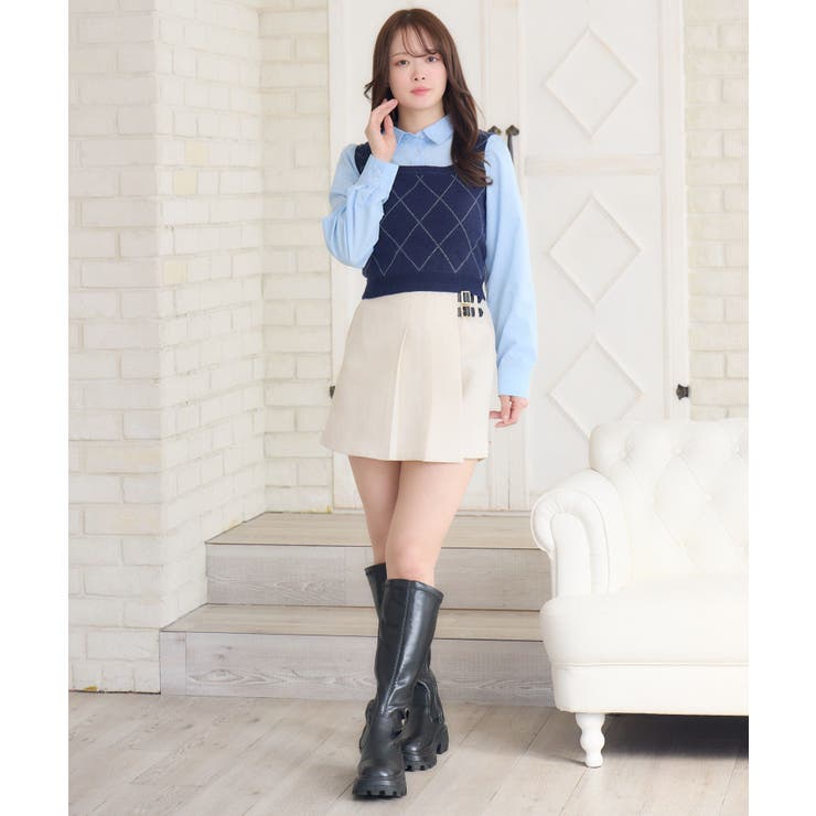 RETRO GIRL ラップ風ミニスカパン パンツ・ズボン