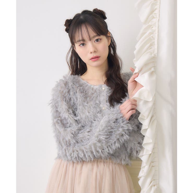 RETRO GIRL シャイニーフェザーCTカーデ トップス