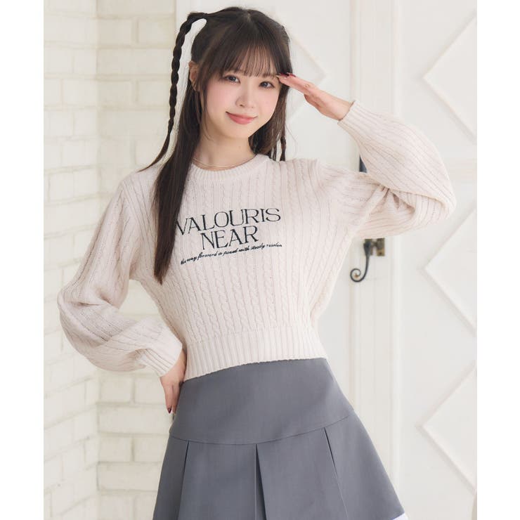 【10％OFFクーポン！8/27(木)1:59まで】RETRO GIRL ロゴ刺繍ケーブルNTPO トップス
