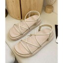 【8/10限定 20%OFFクーポン】JUNOAH レースアップサンダル シューズ・靴