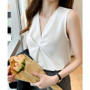 ギャザーブラウスVネックレディース シャツ シャツブラウス シフォン オシャレ オフィスカジュアル プルオーバー 体型カバー シャツ 胸元セクシー フォーマル 韓国ファッション(4)