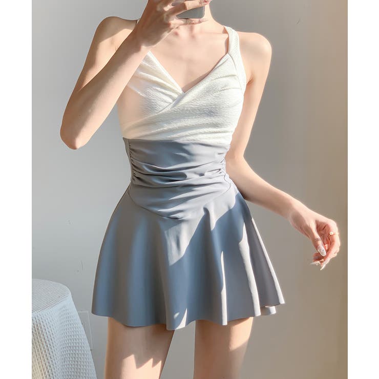 SUNSHINE CLOSET ワンピース水着 オールインワン水着韓国風 水着