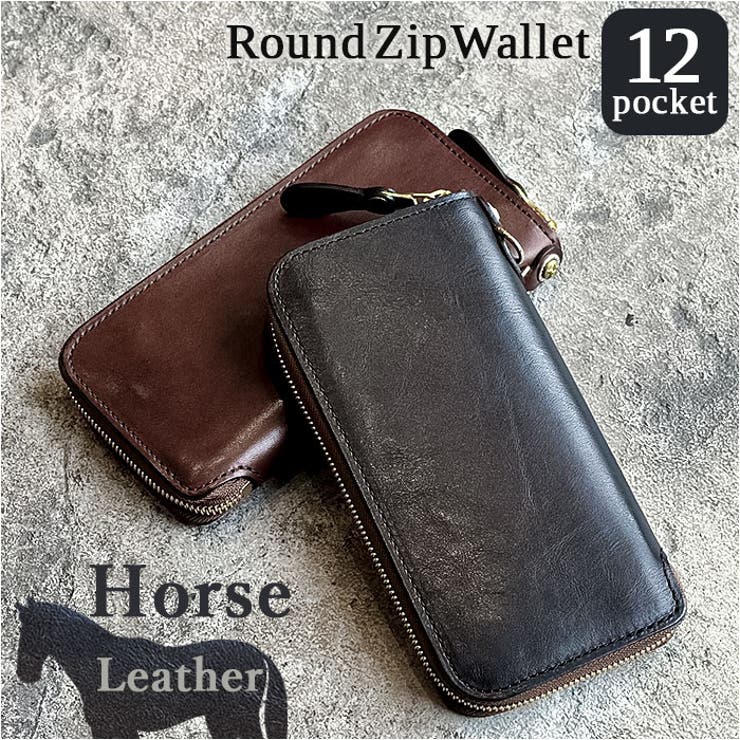 【10％OFFクーポン！11/27(木)1:59まで】BACKYARD FAMILY KC.s ウォレット ラウンドジップ2 ヴィンテージホースハイド 財布